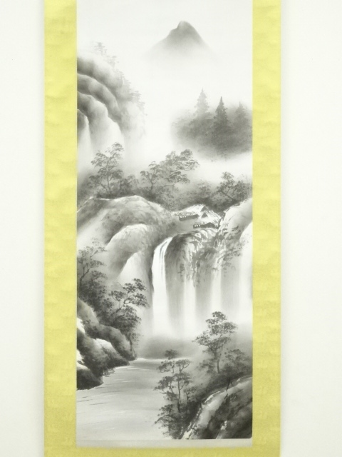 木箱付き水墨画 水墨山水　藤原芳仙 e9bcc22016117d9cf50e18f33ed003